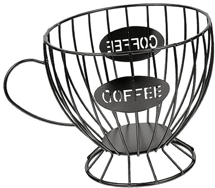 Mikinona Kaffeepad-organizer Aus Eisen Aufbewahrungshalter Für Kaffeebar Praktischer Korb Für Kaffeepads Für Küche