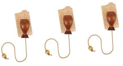 VOSAREA 3pcs Woodpecker Door Knocker Manual Doorbell Door Decor for Home Office