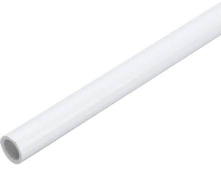sourcing map 2Pcs 0.28 Inch PVC Rigid Tube Round Pipe 5mm ID 7mm OD 12 High Impact for Water Pipe, Aquarium, Fish Tank, Greenhouse Garden, White