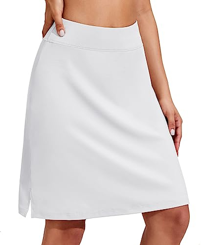 PINSPARK Falda pantalón de Mujer 20 hasta la Rodilla Falda pantalón de Tenis Deportiva Falda de Golf Larga con Bolsillos Faldas modestas