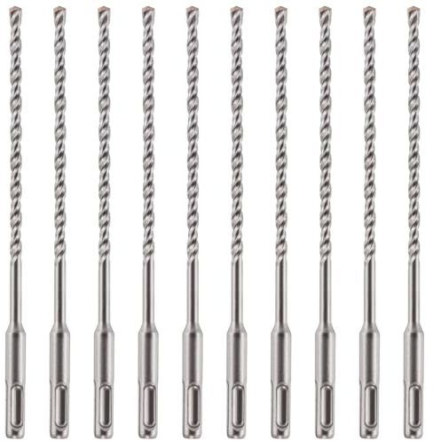 Rennie Tools - 10 Pack Of 6.5mm x 210mm Long SDS Plus Hammer Drill Bits | Professional TCT Tungsten Carbide Tipped Masonry Drill Bit For Brick, Concrete, Stone, Granite. 6.5mm SDS Drill Bit