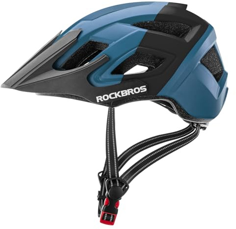 ROCKBROS Fahrradhelm Sicherheitshelm Radhelm für Männer und Frauen Mountainbike und Straßenrad Zubehörteile Einheitsgröße 56-62 cm