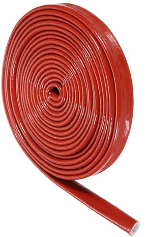 QUARKZMAN 3/8 Pulgada ID 16.4 Pies Manga De Protección contra El Calor Cinta De Fibra De Vidrio Recubierta De Silicona Roja, para Líneas De Mangueras Automotrices Cables Cableado Eléctrico