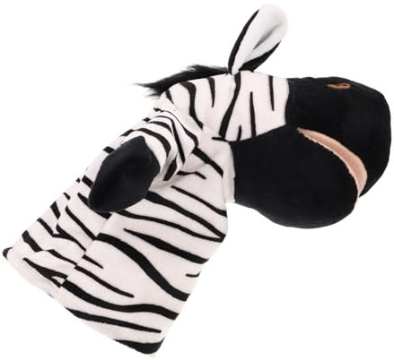 HONITANO Interaktive Zebra-handpuppe Für Kleinkinder Mit Beweglichem Mund Plüschiges Fingerpuppenspielzeug Für Kreatives Geschichtenerzählen Und Eltern-Junge Mädchen-interaktion Geeignet Fü