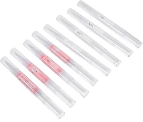 NIYANGLE 8piezas Aceite Cutículas Uñas Revitalizante Manicura Aceite Lápiz Hidrata Fortalece Saludable