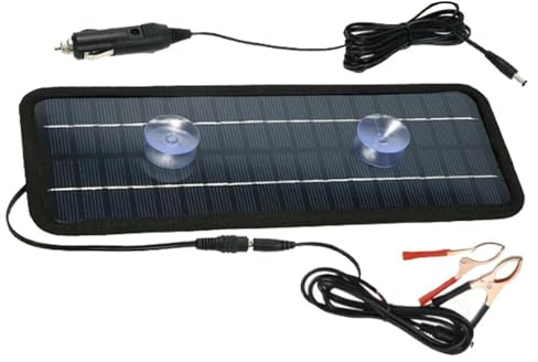 Caricabatteria solare da 12 V, 20 W, in silicio monocristallino, pannello solare per auto RV, caricabatteria automatico per il controllo della carica, soluzione di ricarica ecologica, (12V)