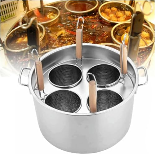 WDWDW Nudeltöpfe aus Edelstahl, Dampfgarer zum Kochen, Spaghetti, Brühe, Multitöpfe, Dampfgarer-Set mit Korb mit Deckel, induktionsgeeignet