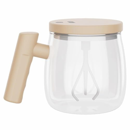 Self Stirring Coffee Mug with Handle Rechargeable Glass Self Mixing Cup With Lid Office Coffee for Home Warming and Coaster