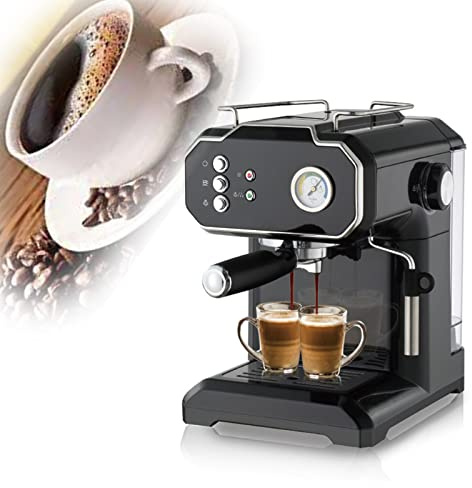Espresso Machine with Milk Frother, 15 Bar Coffee Maker with 1.5L Water Tank for Cappuccino, Latte