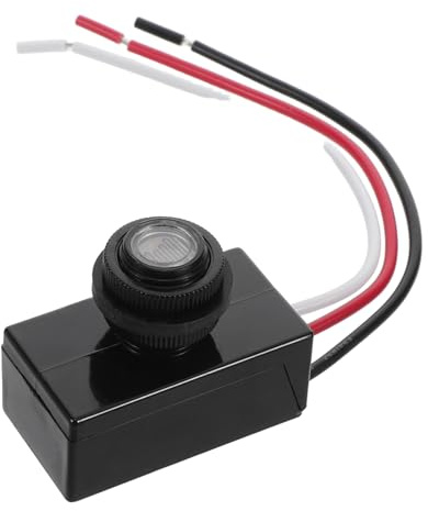 HONITANO Interruptor Automático Fotoeléctrico para Exterior Sensor de Luz Resistente la Intemperie Control - para Iluminación Vial y Jardines Protección contra Sobrecargas Duradero y