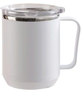 Fyrdyn Vaso Térmico,Taza Térmica de Acero Inoxidable al Vacío | 460ml Hermético Recipiente Con Asa Para Agua Caliente Y Fría Y Té,Para Viajes Deporte Hombre Mujer