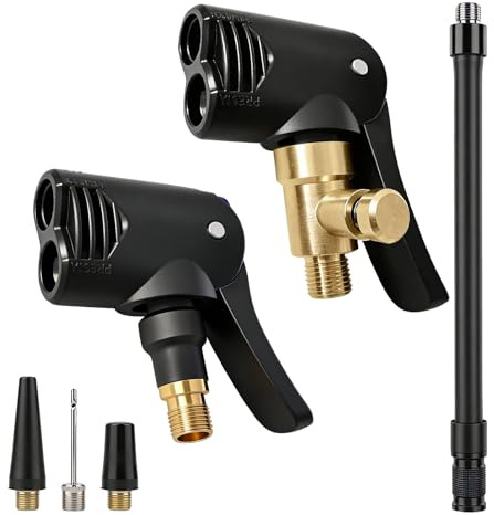 6 Stück Autoventil Hebelstecker Messing Reifenventil Kompressor Adapter | Fahrrad Click Valve Ventilwerkzeuge Ventil für Auto Moto Auto Reifen Air Chuck Zubehör geeignet für Bälle und Schwimmringe