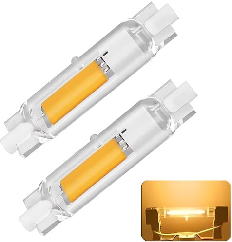 r7s bulb 78mm led dimmable 20W, 20W r7s led bulb 78mm Equivalent J78 200W halogen bulbs , Warm White 3000K 2000LM , Flicker-Free, 220-240 V, 360° Light Angle, Energy Saving R7s Floodlight, 2 Pack