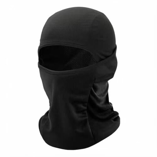 LONGKING Balaclava för kvinnor och män – UV-skydd, vindtät varm, motorcykel, snowboard för cykling, utomhussporter, Svart uppgradering, one size