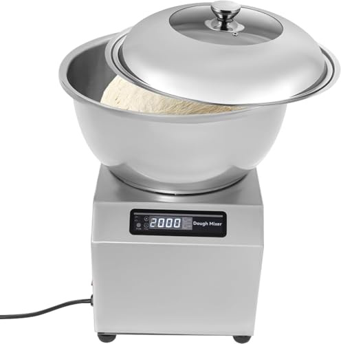 Macchina miscelatrice di pasta a spirale commerciale 5KG / 11LBS, 1400rpm Macchina per pasta pesante con doppia rotazione e controllo tattile, Impastatrice a spirale elettrica, per pane di pizza 5KG