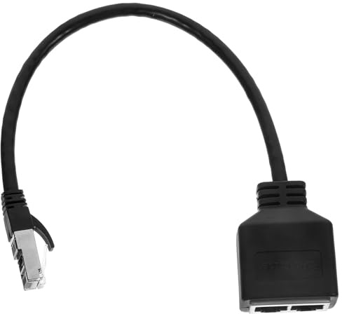 Abaodam Adattatore Ethernet Rj45 Maschio a Doppio Femmina, Sdoppiatore Cavo Lan in Rame Stagnato e Plastica, Facile Connessione e Ampliamento Rete per Computer e Router