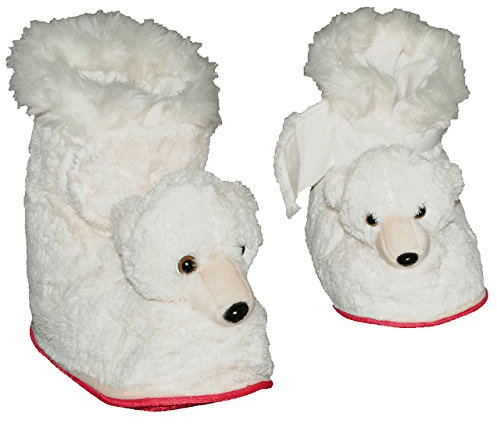alles-meine.de GmbH Hausschuh Eisbär - SUPERWARM - Gr. 38-39 - 40 - gefütterter Plüschhausschuh/Boots/Hüttenstiefel/Hausstiefel Stiefel warm Tier Tiere/für Kinder Größe..
