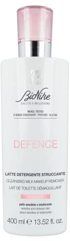 Bionike Defence - Latte Detergente Viso per Pelli Sensibili e Intolleranti, Struccante Viso e Occhi Senza Risciacquo, Dona Idratazione e Morbidezza alla Pelle, 400 ml