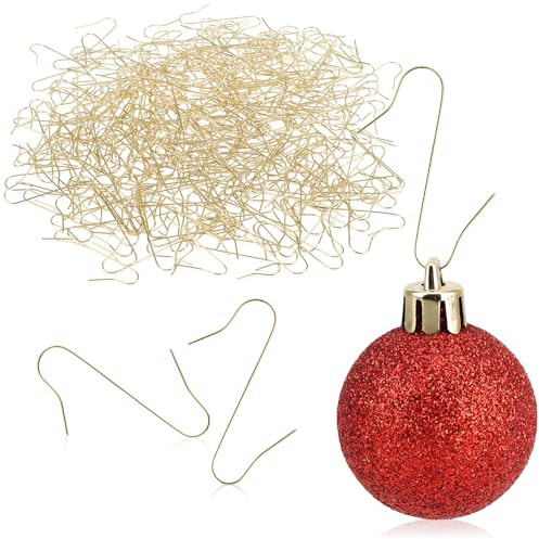 com-four® 300x Haken für Weihnachtsbaumschmuck - Schnellaufhänger Doppelhaken für Weihnachtsbaum-Deko - Christbaumkugel-Aufhänger, Baumhaken als Deko-Anhänger