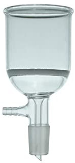 DADAKEWIN 150ml G3 Glass Embudo Buchner, Joint 24#, Tamaño De Poro 15-40 Micron, Aspiradora Lab Filtración Resistente Al Calor Lab Embudo Pack De 1 (Size : 150ml/24#)