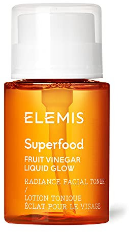 Elemis Superfood Fruit Vinegar Liquid Glow, Tonico Viso Aha Con Prebiotici, Tonico Rinfrescante Che Dona Luminosità, Equilibrio Ed Esfoliazione, Tonico Delicato Per Una Pelle Luminosa, 145ml