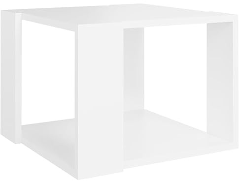 vidaXL Salontafel 40x40x30 cm bewerkt hout wit