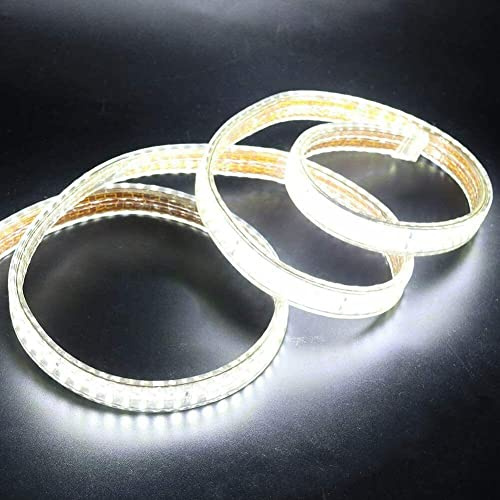 Super Luminoso Striscia LED con Alimentatore, Strisce LED Tagliabili SMD 2835, IP65 Impermeabile, Flessibile Striscia LED per Vetrine Mobili Armadi Decorazione Feste (Luce fredda 6500K, 15 metri)