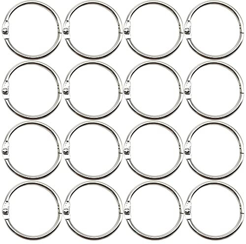 Ruidee 20 Stück Binder Ringe Bücher Ringe Metall lose Blatt für Scrapbook Album Handwerk (25mm)