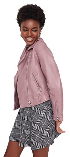 Trendyol kvinnor mini A-linje skater stickad kjol, Rosa, XS