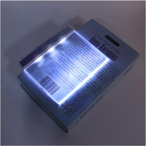 Dpofirs Luce per Libri per la Lettura, Luce da Lettura Piatta a LED Protezione per gli Occhi Luce per Libri Tascabili a LED, per Studenti/adulti Che Leggono a Letto di Notte (3# sezione)