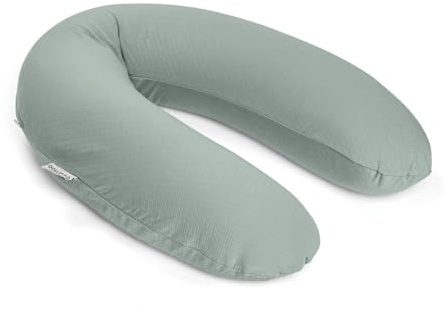 Doomoo Stillkissen Buddy, 180 cm, Bezug aus Bio-Baumwolle, Tetra Jersey Green