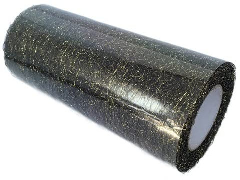 Rolle TüLl,TüLl Pastellfarben 9,2m / Rollen-Tüll-Roll-Spulen-Stoffband DIY. Tutu Rock Geschenk Handwerk Party Stuhl Sash Hochzeit Party Dekoration Gold Silber (Color : Black)