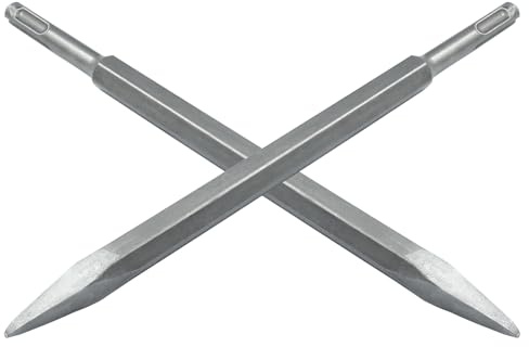 LDEXIN 2-teiliges Spitzmeißel-Set mit SDS-Plus-Schaft, Mauerwerk Betonbohrer-Set, 25,4 cm lang