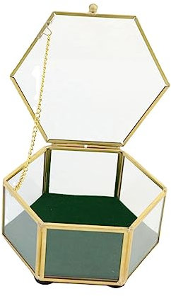 CALLARON Geometrische Schmuckaufbewahrungsbox Aus Sechseckige Blumenschmuckschatulle Für Schmuck Und Mikrolandschaften Langlebig Und Praktisch Transparentes Design Für Sichere