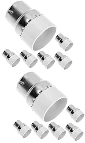 Uonlytech 12stücke Lampensockel Adapter Teiliges Zu Konverter Hochtemperaturbeständig Sicherheitszertifiziert Für -glühbirnen Und Energiesparlampen