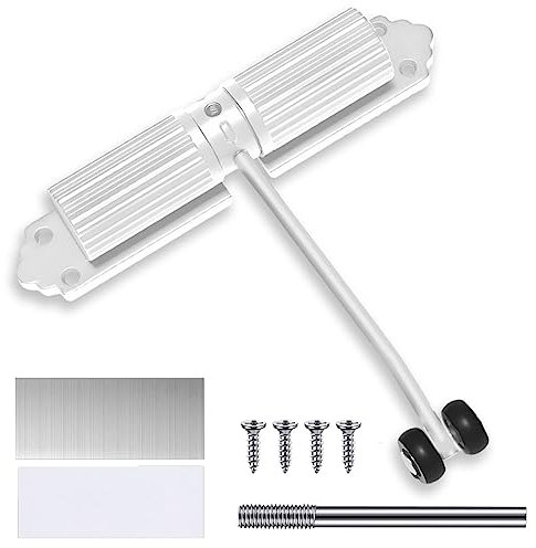Plomevry 1 Set Automatic Door Closer Interior Door Spring-Loaded Door Closer No Drilling Door Closer Adjustable Door Closer