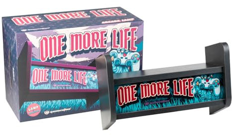 Grupo Erik Lámpara Gamer Pared Arcade One More Life - Estanteria pared Con Soporte videojuegos - Lámpara escritorio l Accesorios Gaming, Decoracion habitación pared