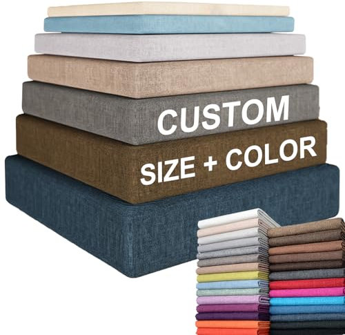 Celtty Cojines para Bancos Tamaño Personalizado, Cojín para Banco Sofá Sillas Comedor con Desenfundable Lavable y Fondo Antideslizante (Grosor: 5 cm)