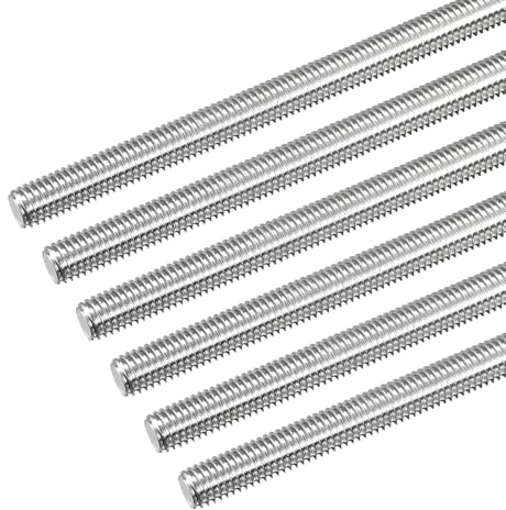 QUARKZMAN 6 Pcs Tige Filetée M8 x 160mm 1.25mm Pas de Filetage en Acier Inoxydable 304 Tiges Filetées Entièrement à Droite, Goujons de Barre pour Réparation, Bricolage