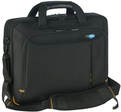 SIMPLETEK - 2 Toploader bag for devices up to 15.6 | Compatible with Dell Targus - laptops, notebooks and ultrabooks | Model H2R13, Black (Refurbished), Black, 15.6 pollici