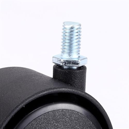 SLAHAJ Möbelrollen 4 Stück Stuhlrad Möbelrolle 30 mm M8 Schraube/Platte Lenkrolle Räder ersetzen Hardware Trolley Bremsschutz Möbelkugelrollen(Screw with Brake)
