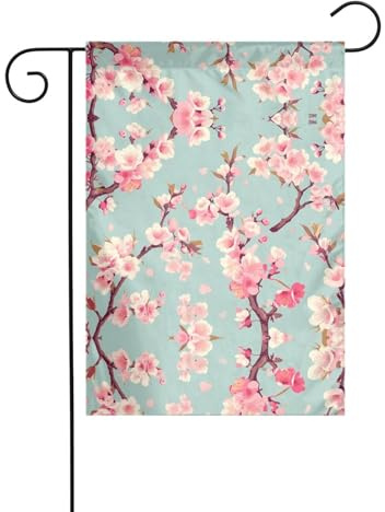WZYWHJ cherry blossom tree branch Printed Decoration Garden Flag 12x18in for a Fashionable Outdoor Environment