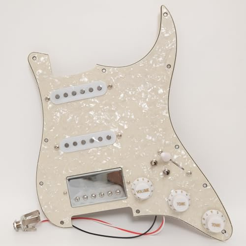 Alnico 5 Humbucker Pickups Set für Fender USA/Mexico Stratocaster E-Gitarren Ersatzteile (Light Yellow Pearl)