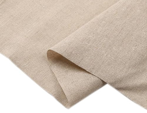 Vayliro 50cm Leinenstoff Breit 150cm Stoff aus Baumwolle und Leinen,Leinen Nähstoff Bastelstoffe Dekostoff Bekleidungsstoffe für DIY Handwerk Vorhang Kleidung Kissen Tischdecken,Dark Linen
