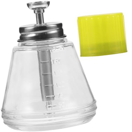 Beatifufu Flacon Verre Vide à Pompe avec Noyau Aluminium Distributeur Transparent Résistant Corrosion pour Dissolvant Vernis à Ongles et