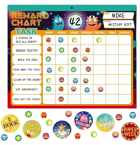 Tabla Magnética De Tareas Para | Tabla De Comportamiento Magnético Reutilizable | Herramienta De Gestión Con Pegatinas Para El Hogar Escuela | Organización Kindergarten Heladera