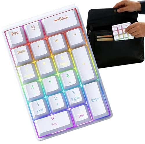 Generico Tastierino Numerico con Cavo | Estensione Tastiera Meccanica - Tastierino Numerico Cablato Plug-In | per PC Desktop Notebook Accountanti Analisti Finanziari Programmatori Contabili