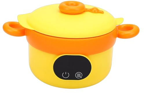 Zerodis Ciotola Scaldavivande Intelligente per Bambini, 470 Ml, Senza Bisogno di Acqua, Senza Fili, Riscaldamento con un, Contenitore per Alimenti Isolato in Acciaio Inossidabile, per (YELLOW)