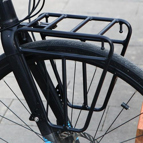 Fahrrad Gepäckträger Vorne aus Aluminium - Universal Front Rack für Gravel, MTBs & Rennrad, Lowrider für Gabelmontage, Ideal für Packtaschen, Zelte & Schlafsack, Robust & Leicht