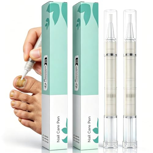 Nail Fungus Pen, Anti Fungal Treatment for Toenails, Repair & Renew Thick Damaged Toenails & Fingernails, Strengthen Fungal Nails to Restore Healthy Nails Cuticle Repair 2PCS